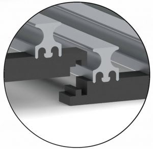 Lockable clip joint detail